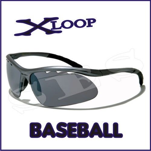 XLOOP Sunglasses Shades Mens Sports Baseball Gray  