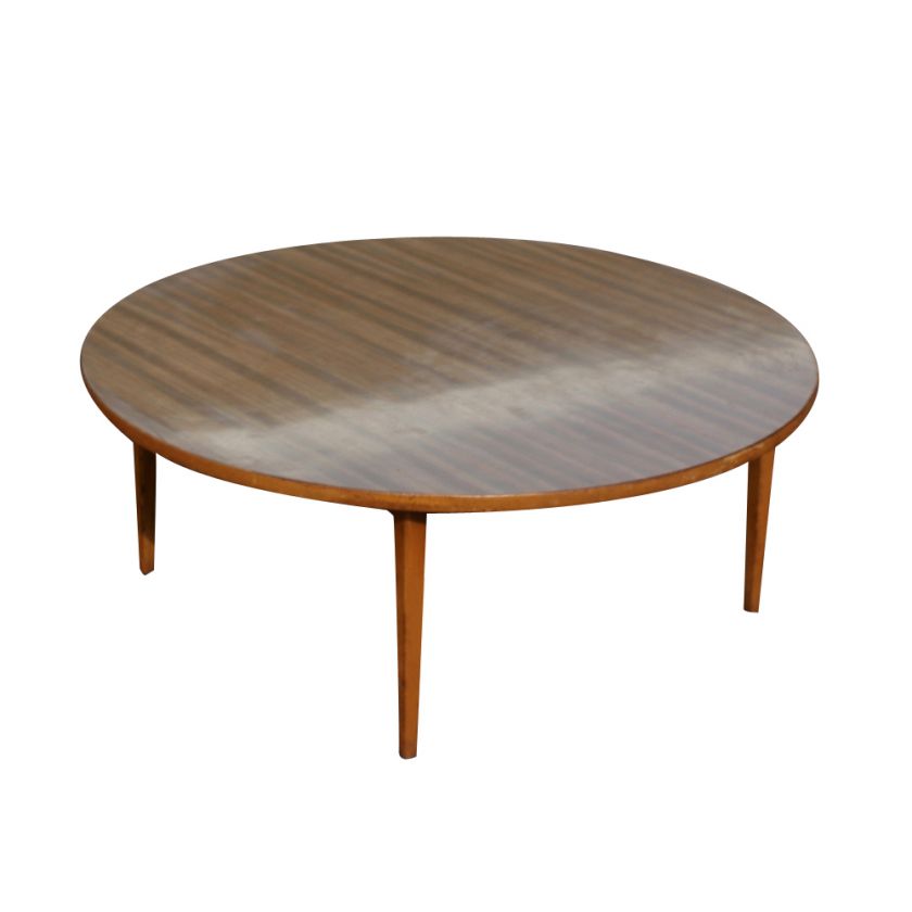 30 vintage mid century round coffee table round laminate top wooden on PopScreen