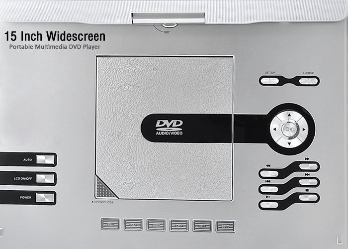 Portable Multimedia DVD Player with 15 Inch Widescreen  
