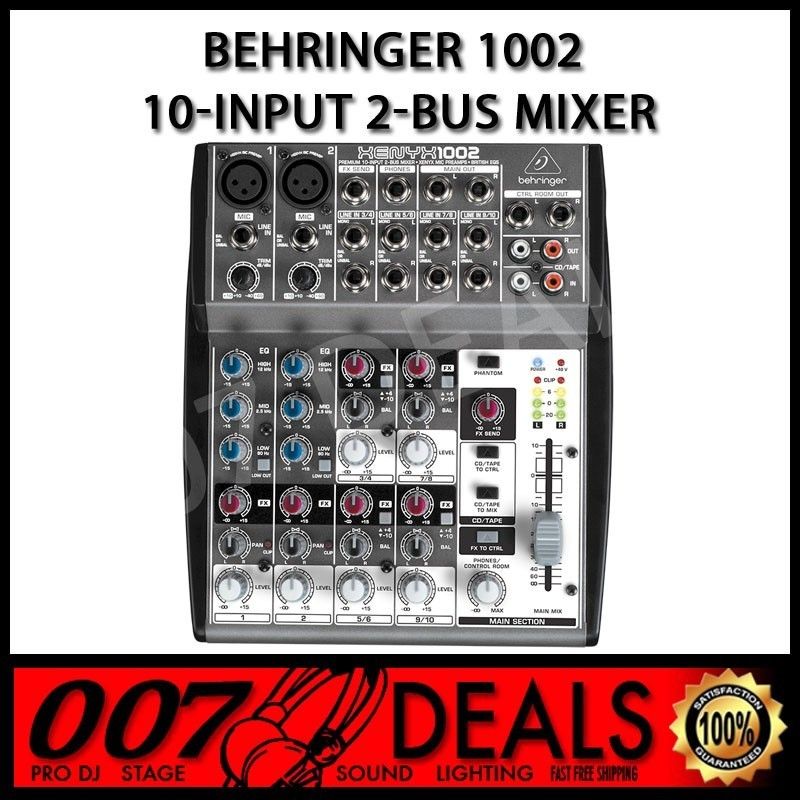   BEHRINGER 1002 XENYX PREMIUM 10 INPUT 2 BUS MIXER PRO DJ CLUB  