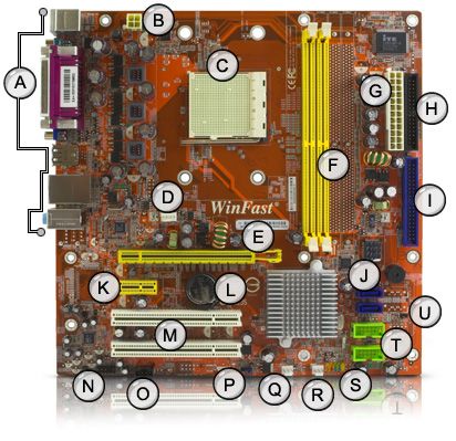 Winfast MCP61PM2 MA AM2 ATX Motherboard GeForce 6150 9.6 x 9.6 uATX 