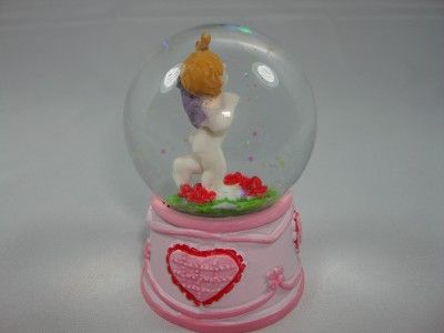 Cupid Heart Flower Arrow Love Angel Snow Globe New  