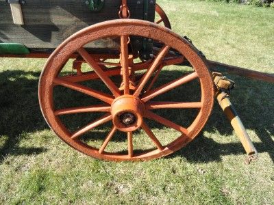 Antique Covered Horse Drawn Chuck Wagon Very Good Wood Wheels Useable 