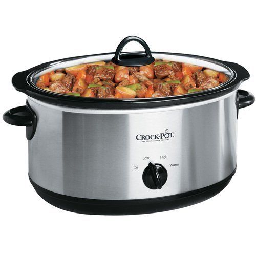 Crock Pot SCV700SS 7 Quart Oval Manual Slow Cooker, Stainless Steel