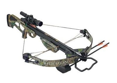   Bone Collector Camo Crossbow w/4x32 Scope, Quiver, Arrows  