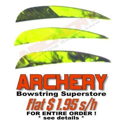 12 RW 4 LIME BARK CAMO FEATHERS Archery Arrow Arrows  