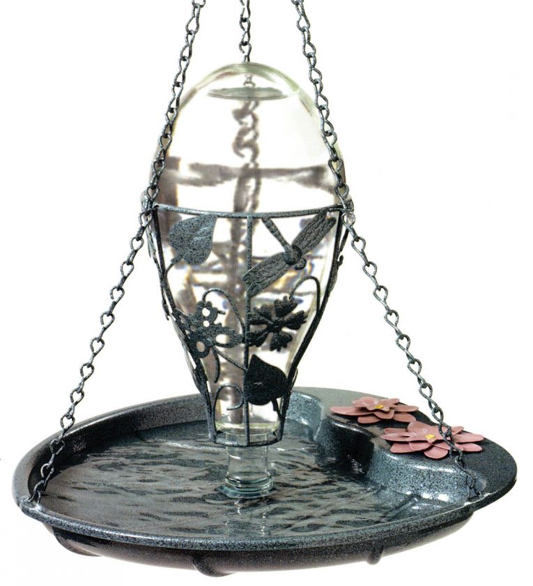 LILY PAD BIRDBATH WITH RESERVOIR HANGING BIRD BATH  