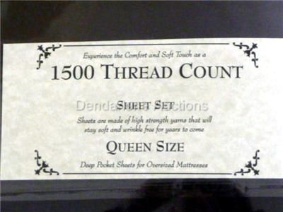 QUEEN SIZE NAVY BLUE 1500 THREAD COUNT SHEET SET SOFTNESS 16 DEEP 