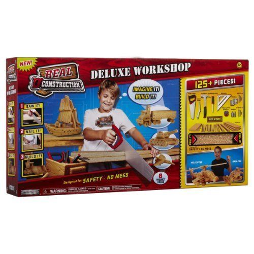 Real Construction Deluxe Tool Workshop Building Toys Kids Hobbies 