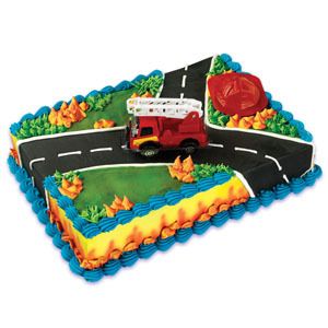 Fire Engine Rescue Cake Decoration Kit Topper Set  