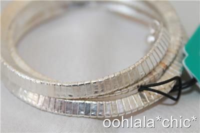 CALYPSO ST BARTH Target Three Row Coil Bracelet Silver  