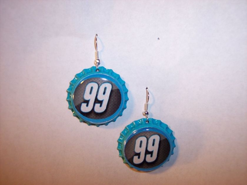 99 Carl Edwards Bottle Cap Earrings  