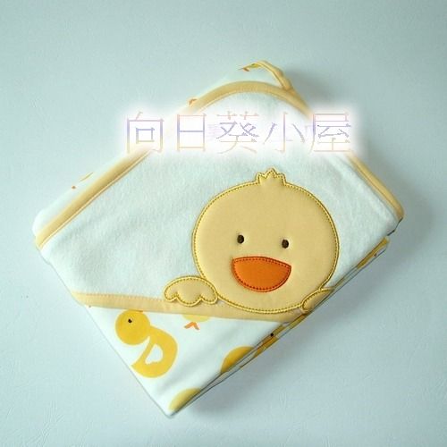 NEW Infant / Toddler Yellow Duck Hooded Bath Towel  