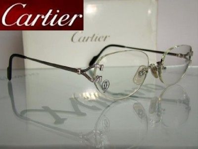 Authentic Vintage SILVER CARTIER RIMLESS Glasses Frames  