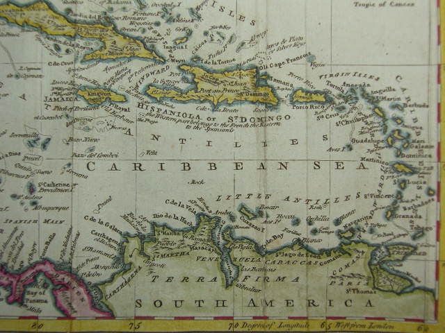 CUBA MEXICO FLORIDA CENTRAL AMERICA HAVANNA COL COPPER MAP GUTHRIE 