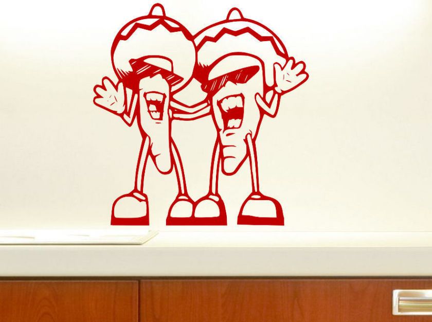 Chili Peppers Wall Decor Decal Sticker Vinyl Art CP5  