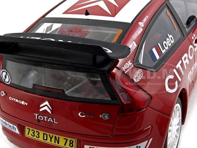 CITROEN C4 WRC 2007 #1 118 WINNER MC AUTOART MODEL  