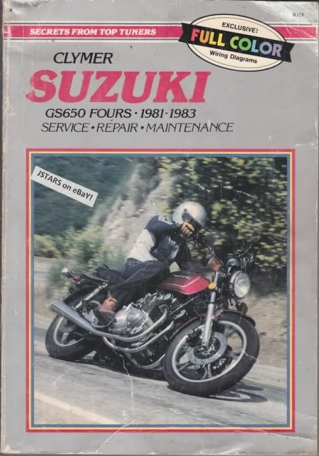   GS650 FOURS MOTORCYCLE REPAIR MANUAL by CLYMER 9780892873678  