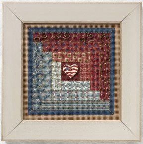 MILL HILL Button&Beads CROSS STITCH KIT Log Cabin Quilt  