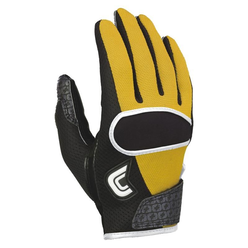 017 Cutters Original Football Recievers Gloves GOLD/BLK  