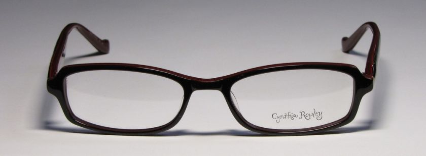 NEW CYNTHIA ROWLEY 352 51 17 135 SILVER PATTERN BLACK EYEGLASSES 