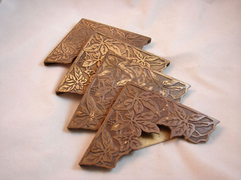 Set of 4 decorative corners for desk blotter  