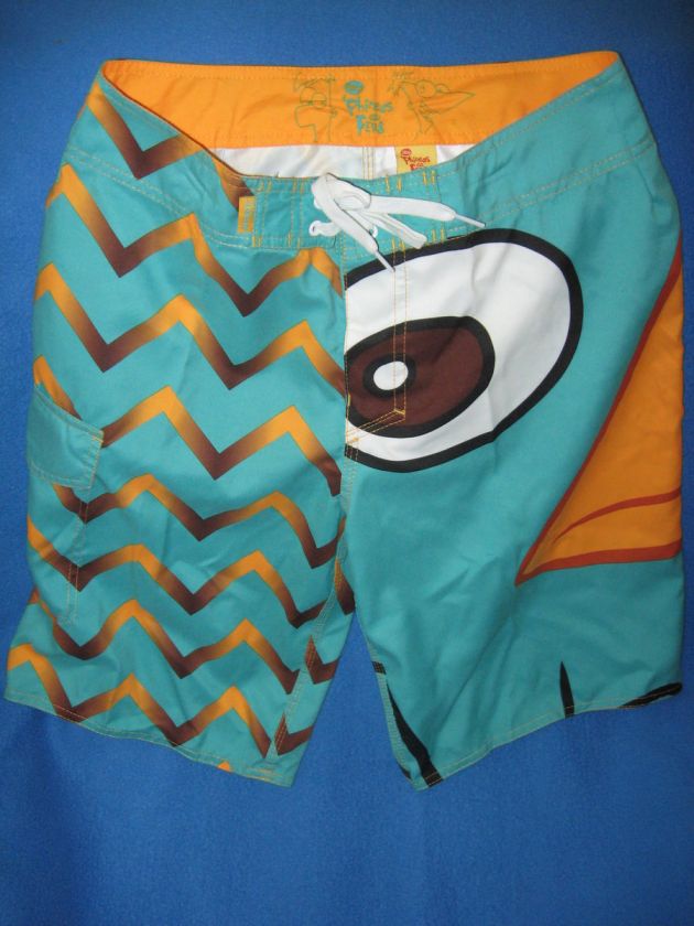 PHINEAS and Ferb PERRY agent DISNEY New MENS SZ 36 Swimming ShOrTs 
