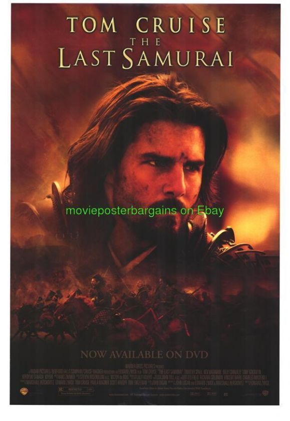 THE LAST SAMURAI MOVIE POSTER TOM CRUISE VIDEO 1 SHEET  