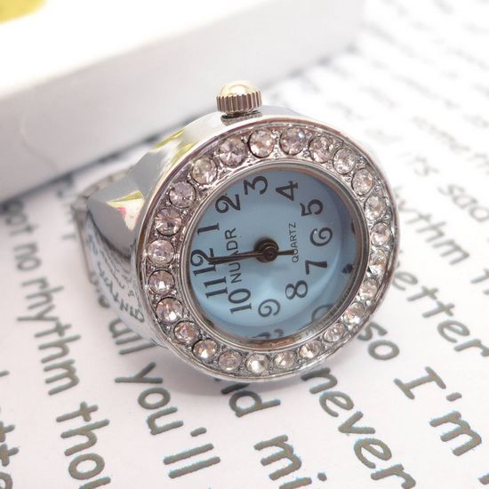   Fashion Steel Quartz Finger Stretch Ring Watch Multi Style FREE SHIP