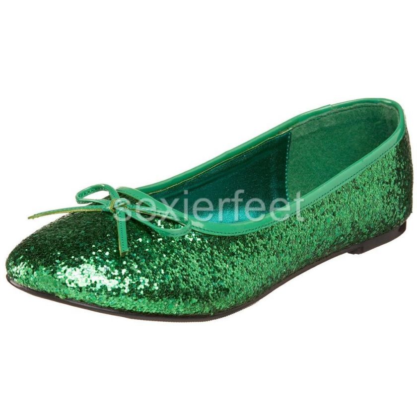 PLEASER Womens Glitter Flats Shoes STAR16G  