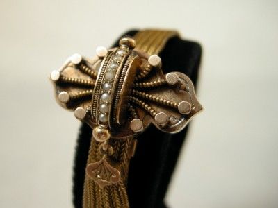 VICTORIAN 14KT GOLD SLIDER BRACELET  