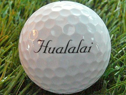 hualalai logo golf ball titleist or callaway used no scuffs no pen 