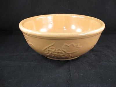 VINTAGE USA FRUIT PATTERN STONEWARE BOWL  