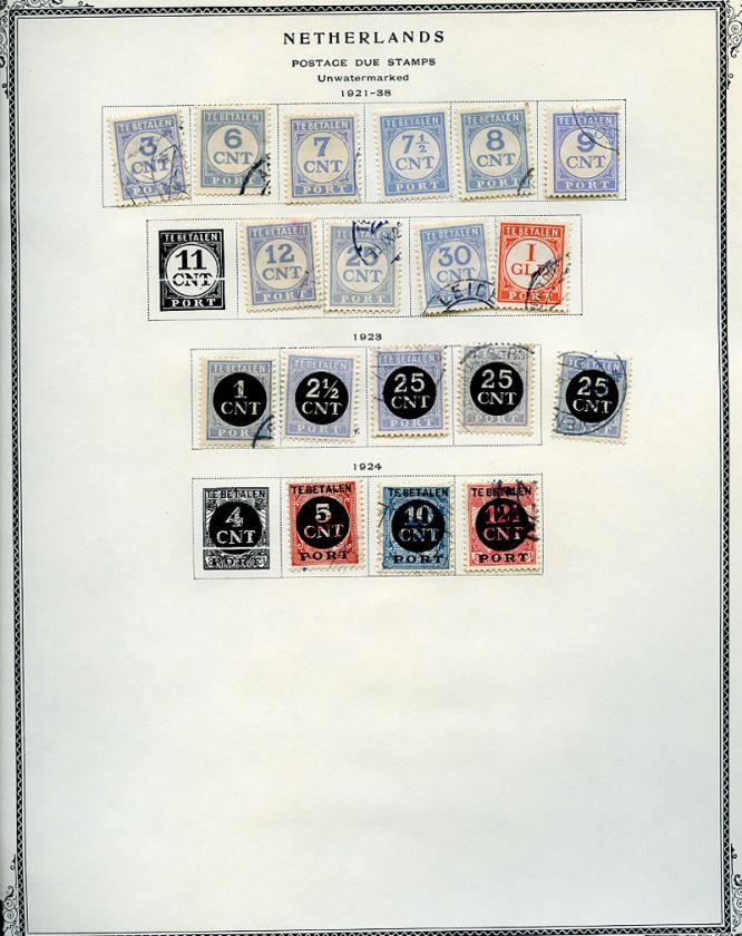 NETHERLANDS POSTAGE DUES STAMPS SCOTT #J29/106  