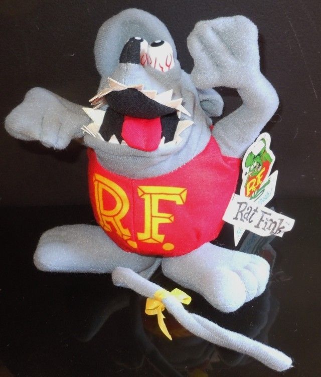 Rat Fink Plush Toy Ed Big Daddy Roth Grey 1998  