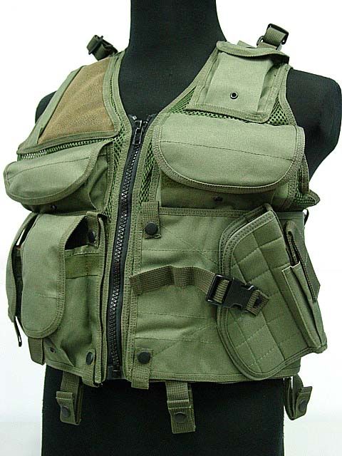 SWAT Airsoft Hunting Combat Tactical Assault Vest OD B  