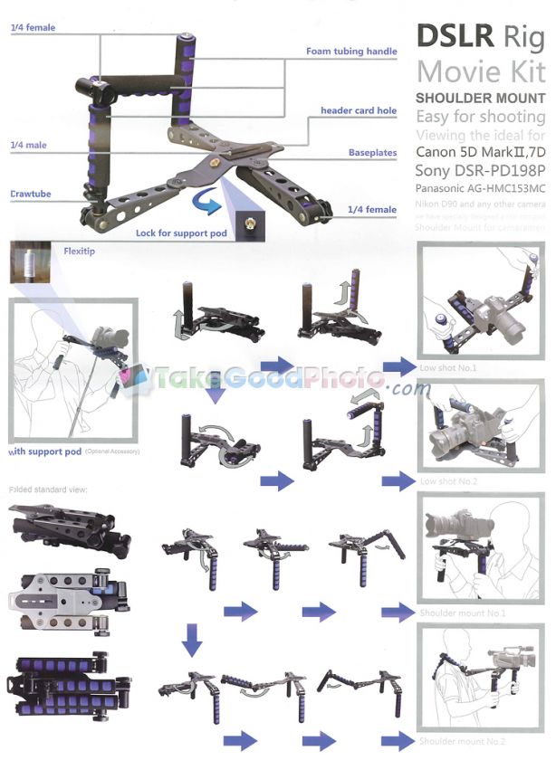 You are bidding on a brand new 2011 new model DSLR Rig Video Shoulder 