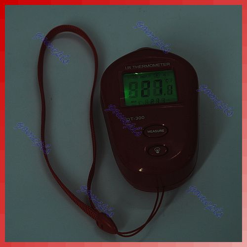 Mini Non Contact LCD IR Infrared Thermometer DT 300 Red  