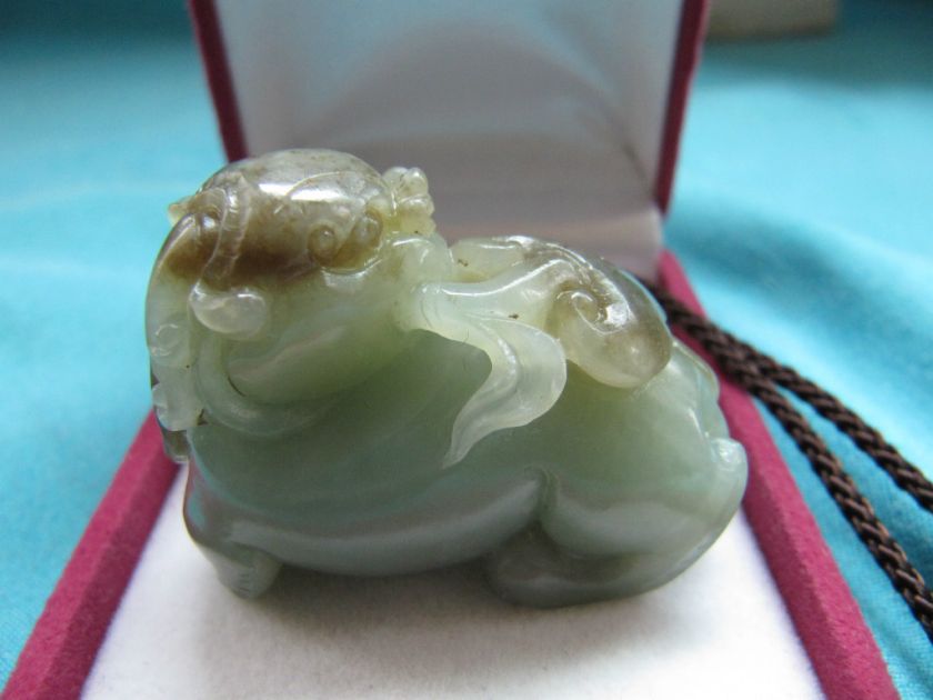 100% Natural Hetian Jade Pixiu Pendant  