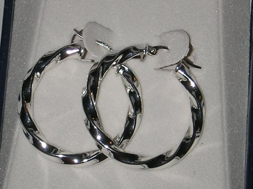 BEAUTIFUL STERLING SILVER HOOP EARRINGS  