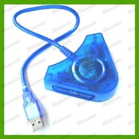 Dual PS PS2 Controller to PC USB 2.0 Joystick Adapter  