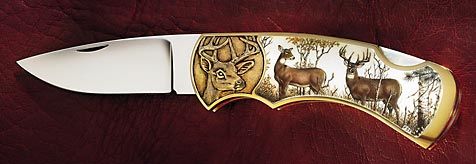 Franklin Mint Collectible   Official 10 Point Buck Collector Knife 
