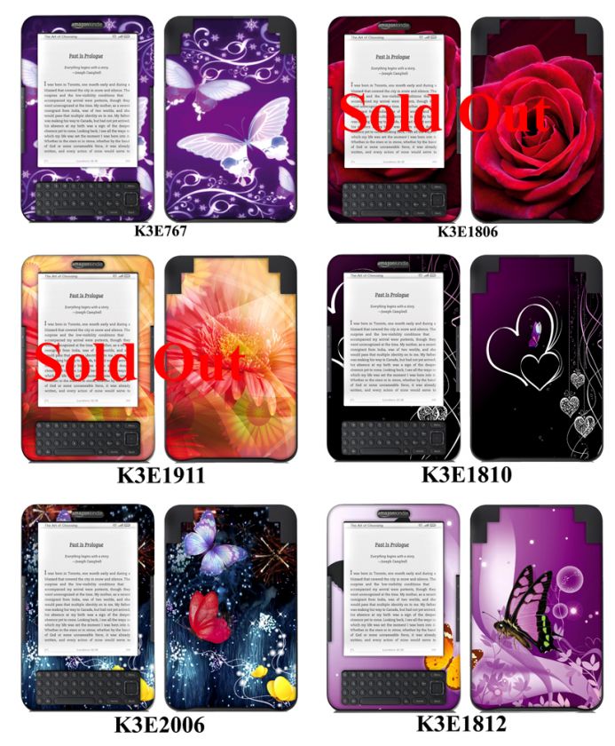 Kindle 3 (Latest Generation) Skin Sticker Decal Cover  