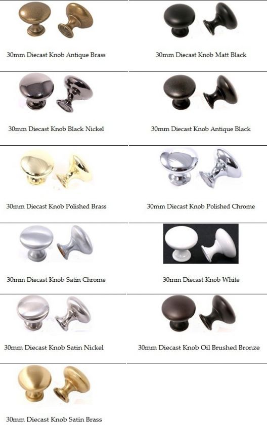 50pcs) SATIN NICKEL MUSHROOM KITCHEN CABINET KNOBS 30mm 1 1/4  