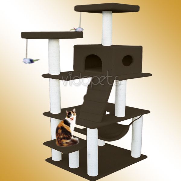 72 Cat Tree Condo Furniture 116 Scratch Post Pet House  