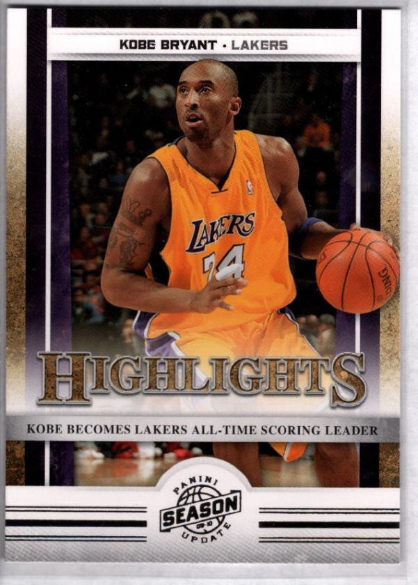 KOBE BRYANT 2009 10 Panini Update #1  