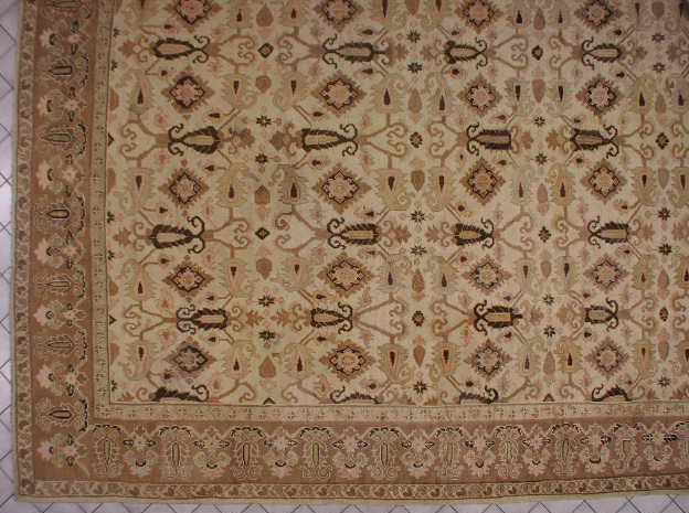 15x36 ANTIQUE 1920 INDIAN ORIENTAL WOOL AREA RUG CARPET  