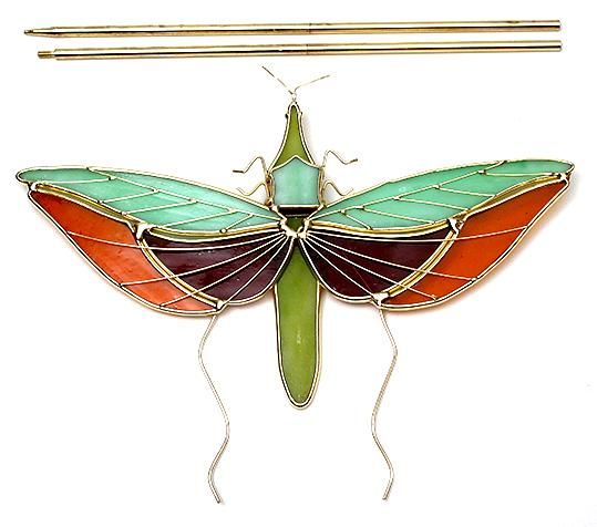 Butterfly Art Glass Garden Stake Outdoor Decoration New  