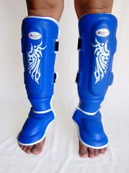 Muay Thai Shin Instep Foot Pad MMA Kick Guard Boxing  