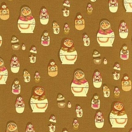 HEATHER ROSS MATRYOSHKA BABUSHKA RUSSIAN DOLL CH FABRIC  